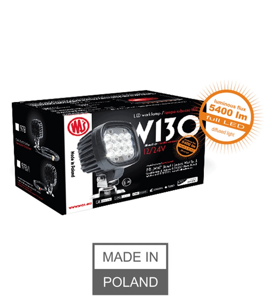 LED DELOVNA LUČ W130 12/24V 62W 5400lm 5000K ECE