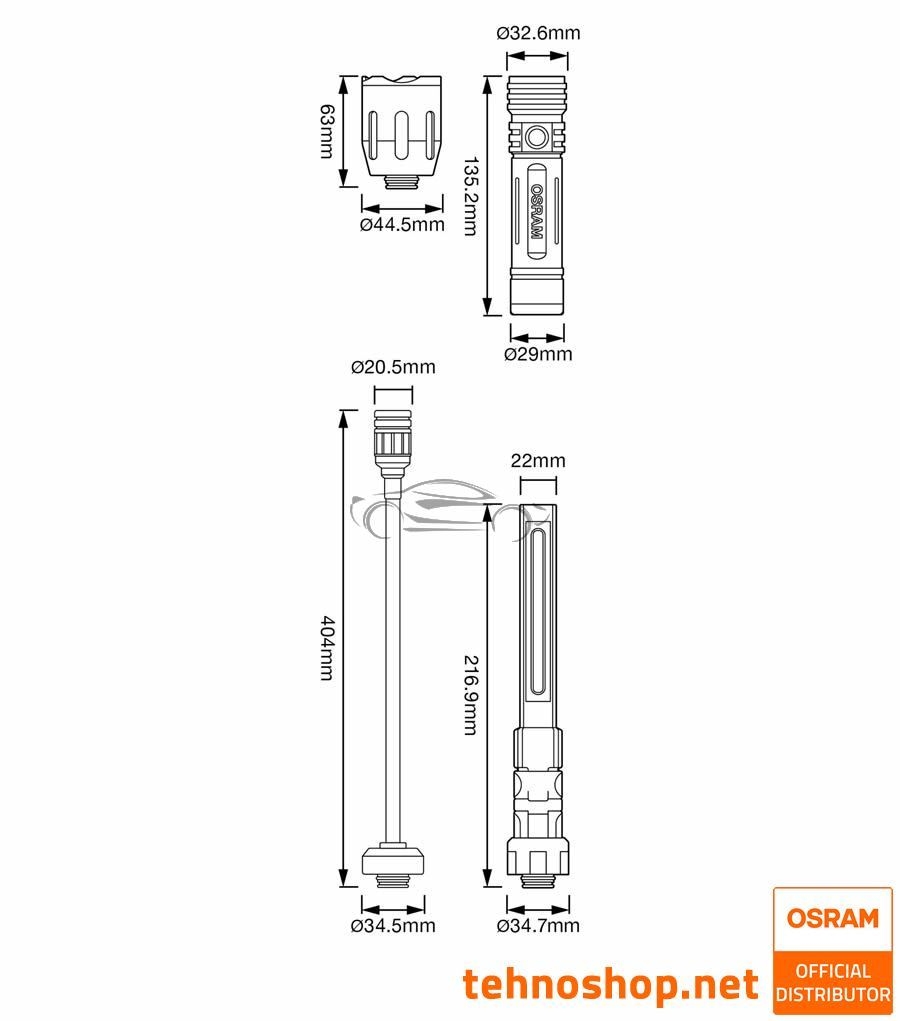 LED DELOVNA SVETILKA OSRAM LEDinspect 3-IN-1 INSPECTION LIGHT KIT LEDIL417
