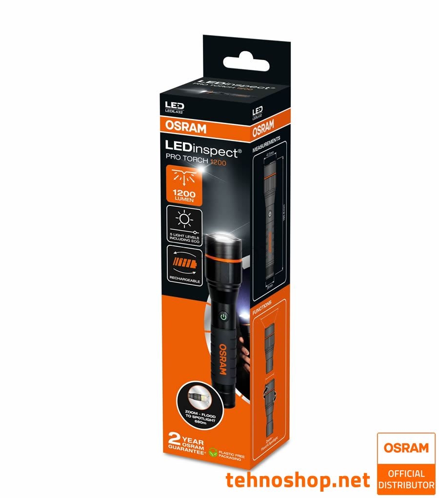 LED DELOVNA SVETILKA OSRAM LEDinspect PRO TORCH 1200 LEDIL432