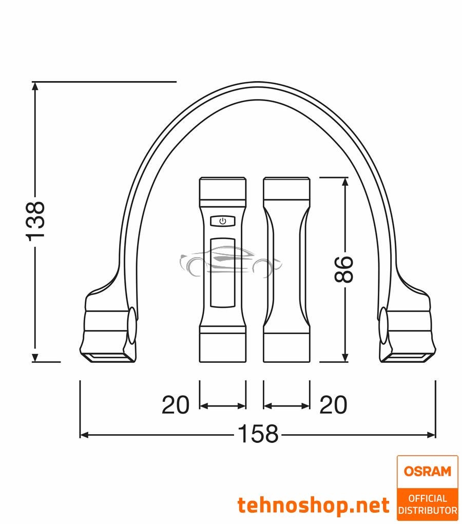 LED DELOVNA SVETILKA OSRAM LEDinspect WEARABLE NECK LIGHT LEDIL413