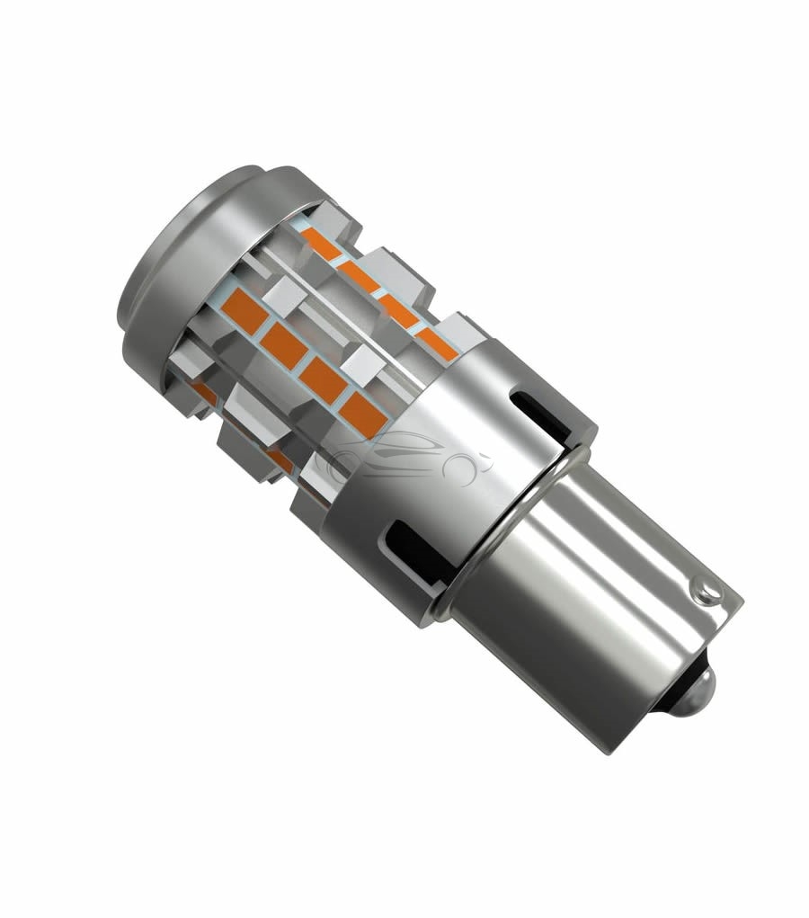 LED BULB PY21W ORANGE FOR TURN SIGNAL 12V 12LED BAU15s