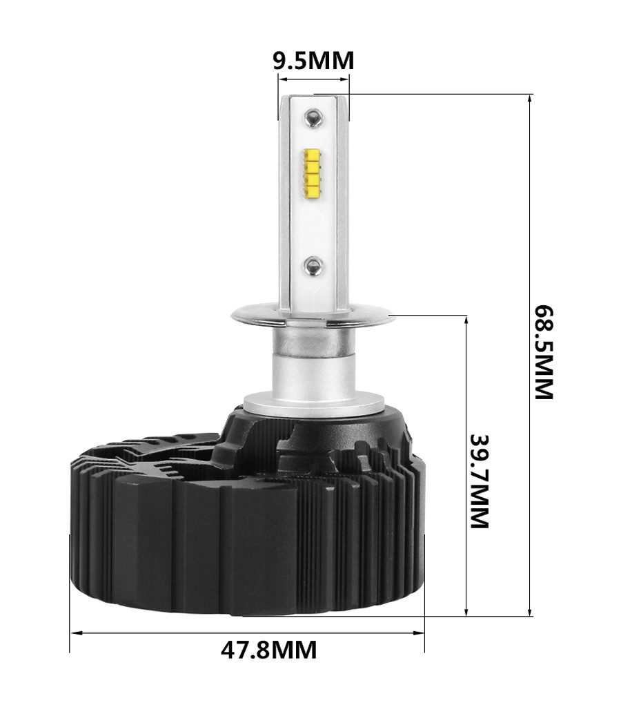 LED LAMPS KIT/SET PHILIPS H3 LED 4500lm 6500K