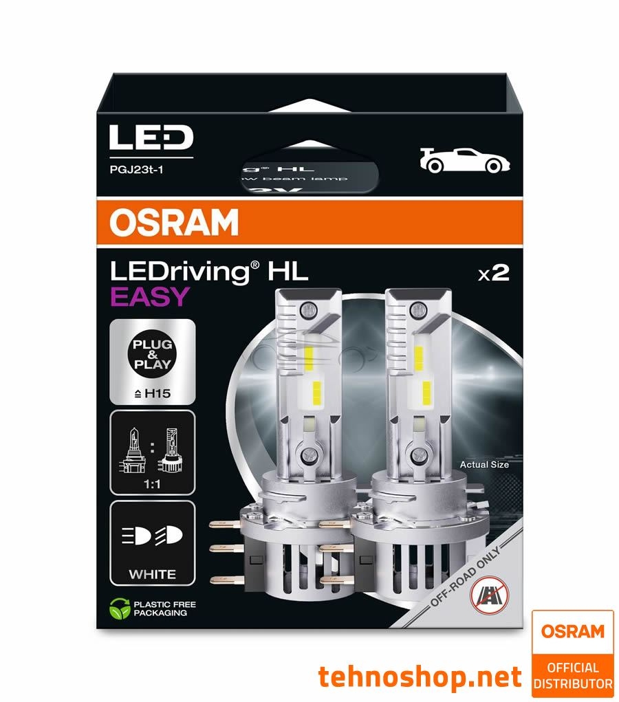 LED ŽARNICE H15 OSRAM LEDriving HL EASY 64176DWESY-2HB 12V PGJ23t-1 2HB