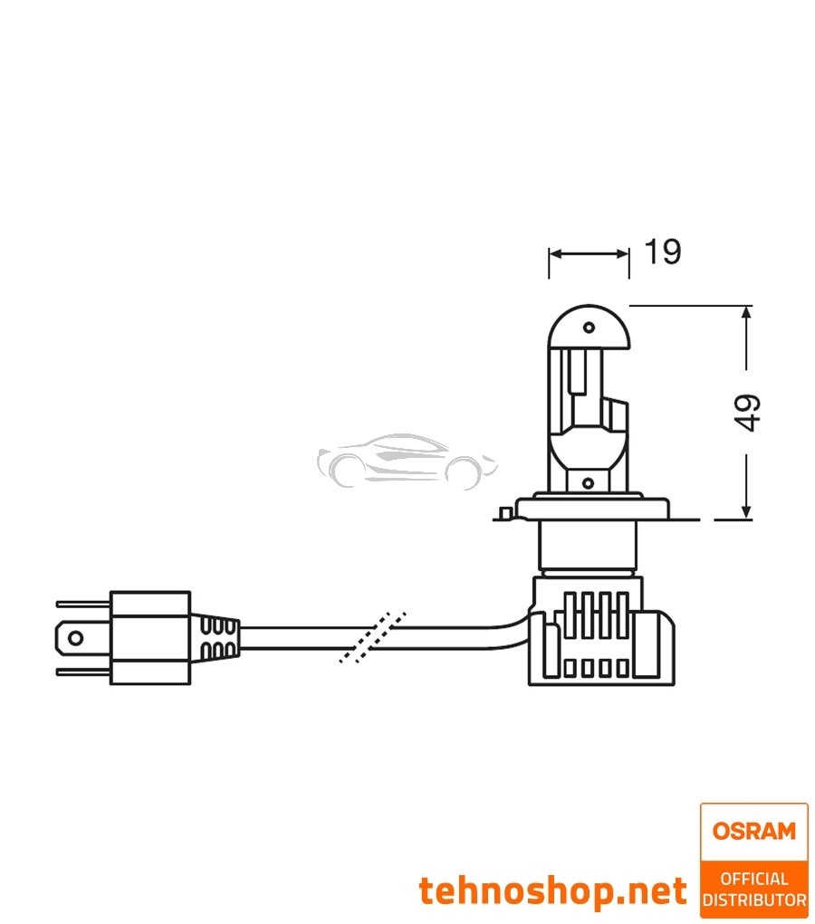 LED ŽARNICE H4 OSRAM NIGHT BREAKER LED 64193DWNB 12V P43t FS2