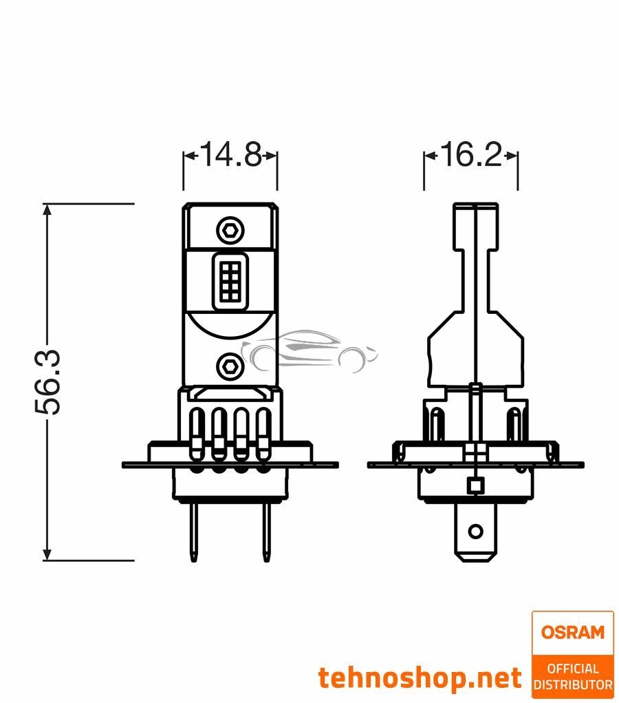 LED ŽARNICA H7 OSRAM LEDriving HL EASY2 64210DWEASY2-1HB 12V PX26d 1HB