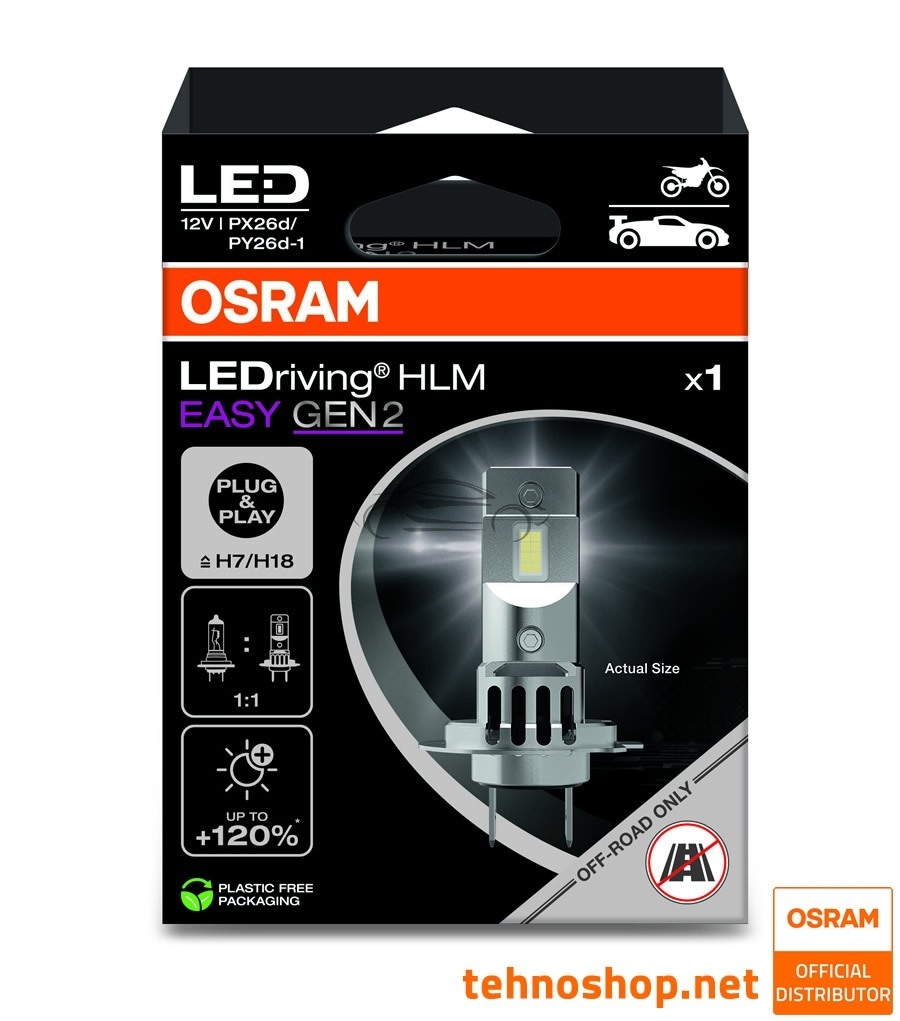 LED ŽARNICA H7 OSRAM LEDriving HL EASY2 64210DWEASY2-1HB 12V PX26d 1HB