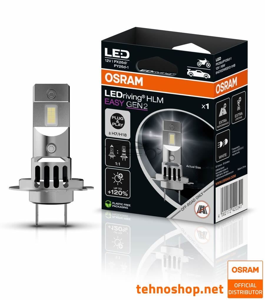 LED ŽARNICA H7 OSRAM LEDriving HL EASY2 64210DWEASY2-1HB 12V PX26d 1HB