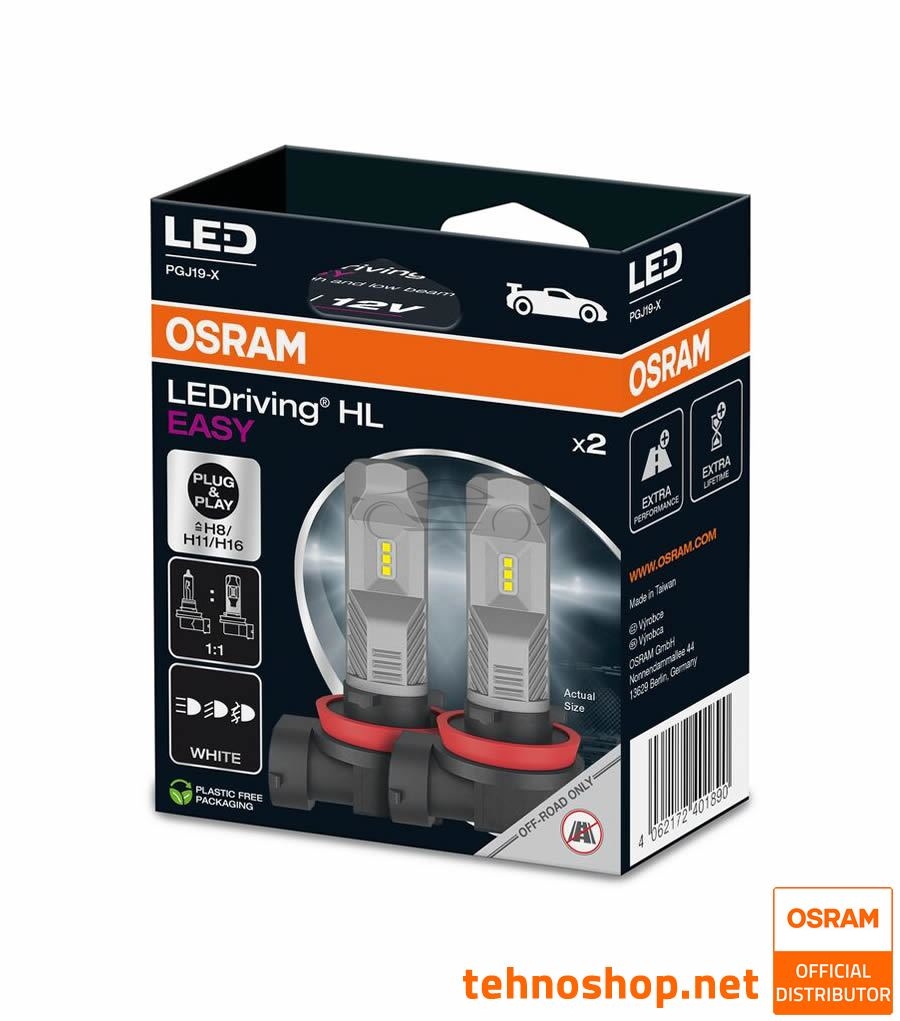 LED ŽARNICE H8/H11/H16 OSRAM LEDriving FL EASY 64211DWESY-2HB 12V PGJ19–1/2/3 2HB