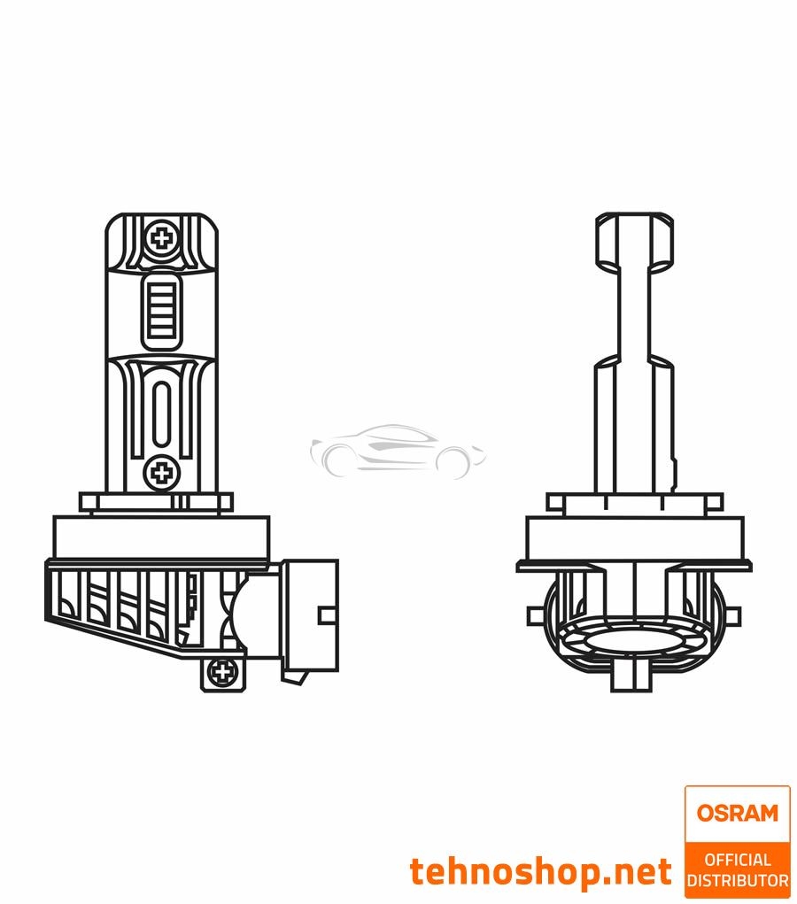 LED ŽARNICE H8/H9/H11/H16 OSRAM LEDriving® HL EASY2 64211DWESY2-2HB 12V PGJ19–X 2HB