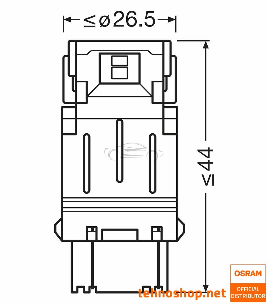 BULB OSRAM LED P27/7W LEDriving® SL 12V 1,3W 3157DYP-02B W2.5x16q BLI2