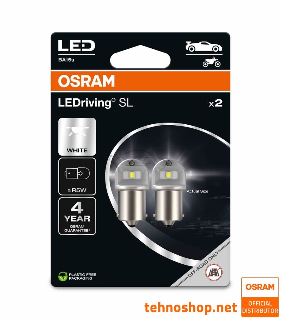ŽARNICA OSRAM LED R5W LEDriving SL 12V 0,5W 5007DWP-2BL BA15s 2BL