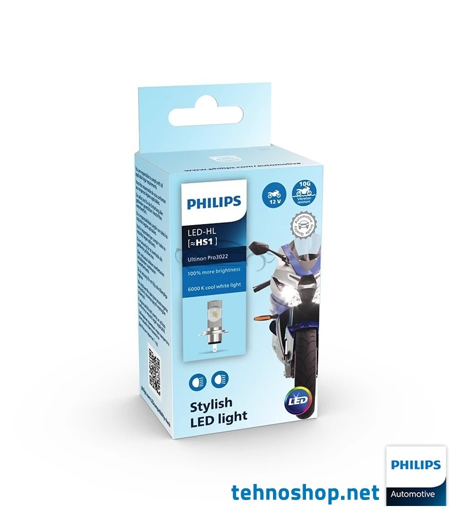 LED ŽARNICA PHILIPS HS1 ULTINON PRO3022 U3022 11636U3022 12V PX43t X1