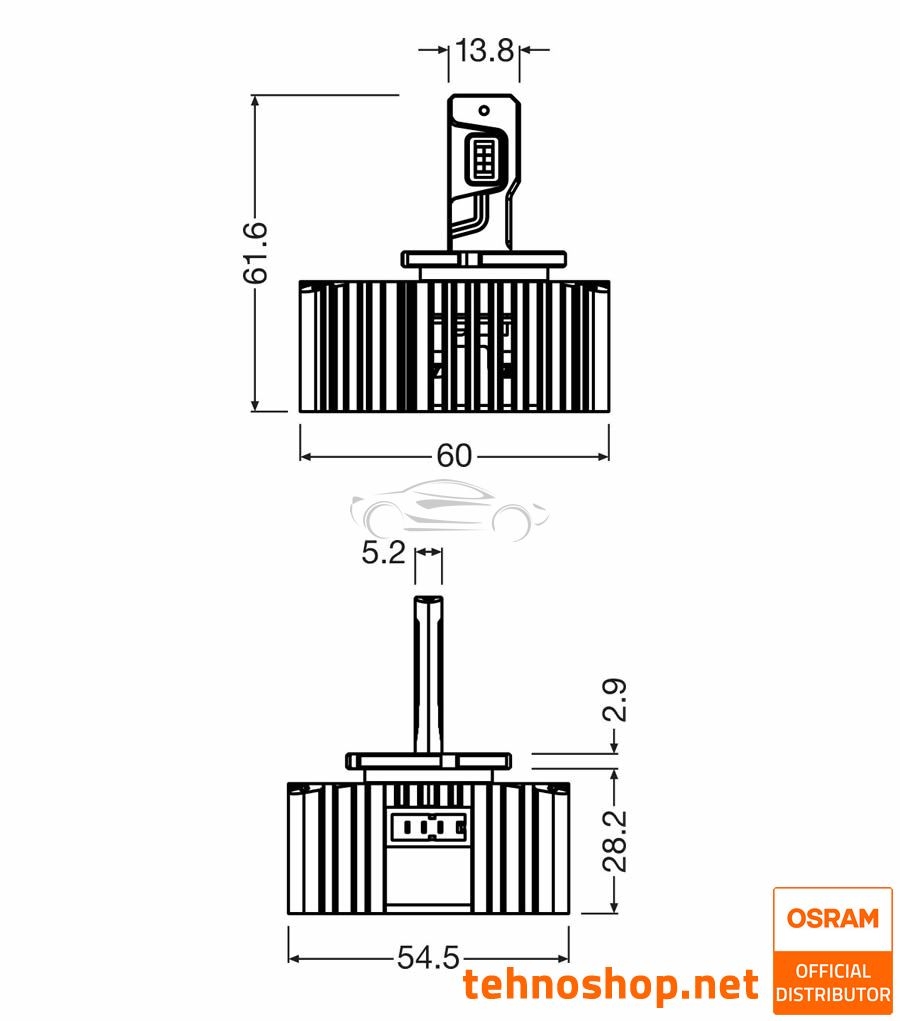 LED ŽARNICE D5S OSRAM LEDriving HL EASY 66540DWESY-2HB 12V 50W PK32d-7 2HB