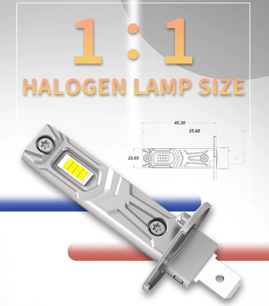 LED ŽARNICE H1 EASY KIT KOMPLET Mini M6 35W 5000lm 6000K