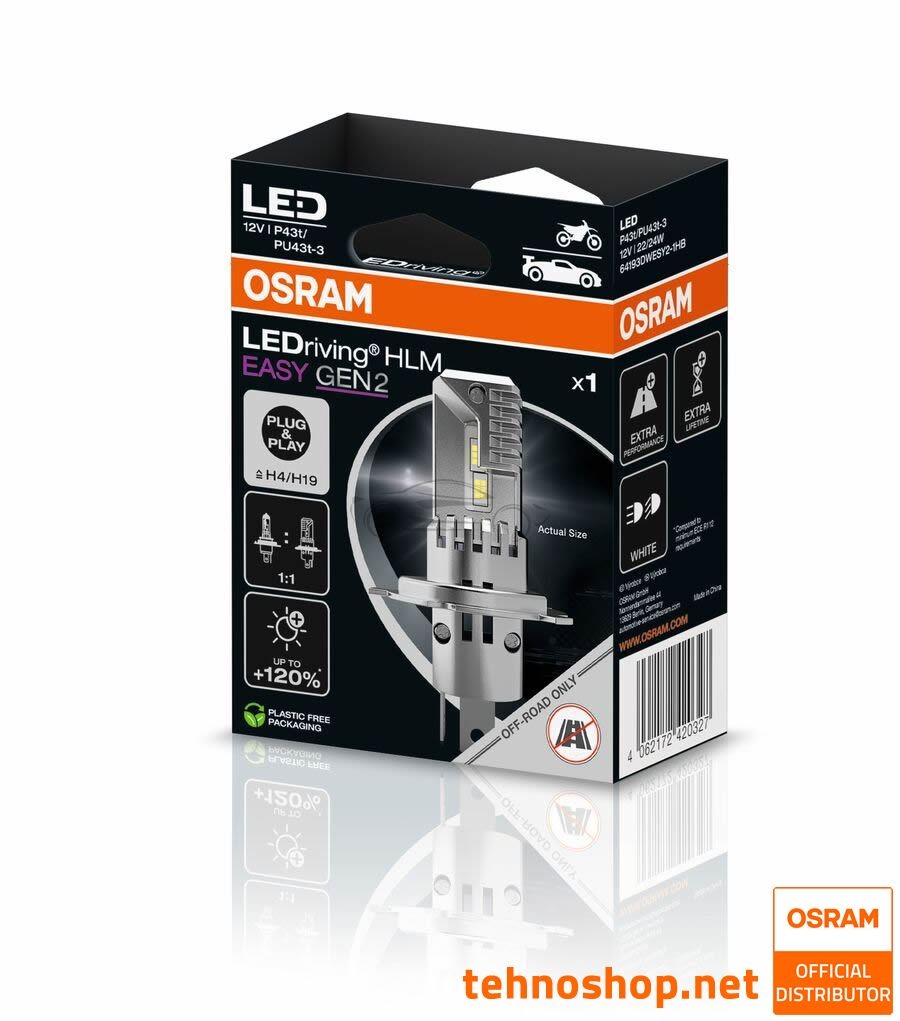 LED ŽARNICA H4 OSRAM LEDriving HL EASY 64193DWESY2-1HB 12V P43t 1HB