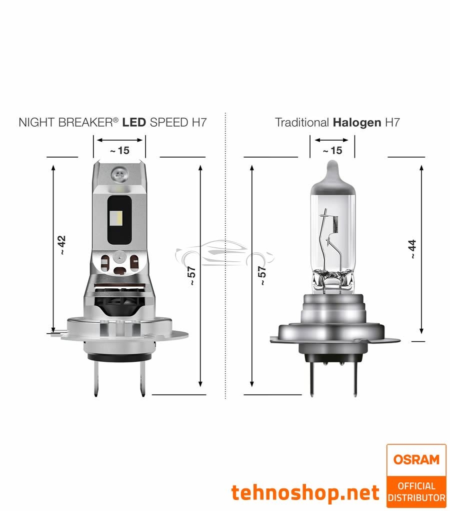 LED ŽARNICE OSRAM NIGHT BREAKER SPEED 450 H7 64210DWNBSP-1HB 12V PX26d 1HB