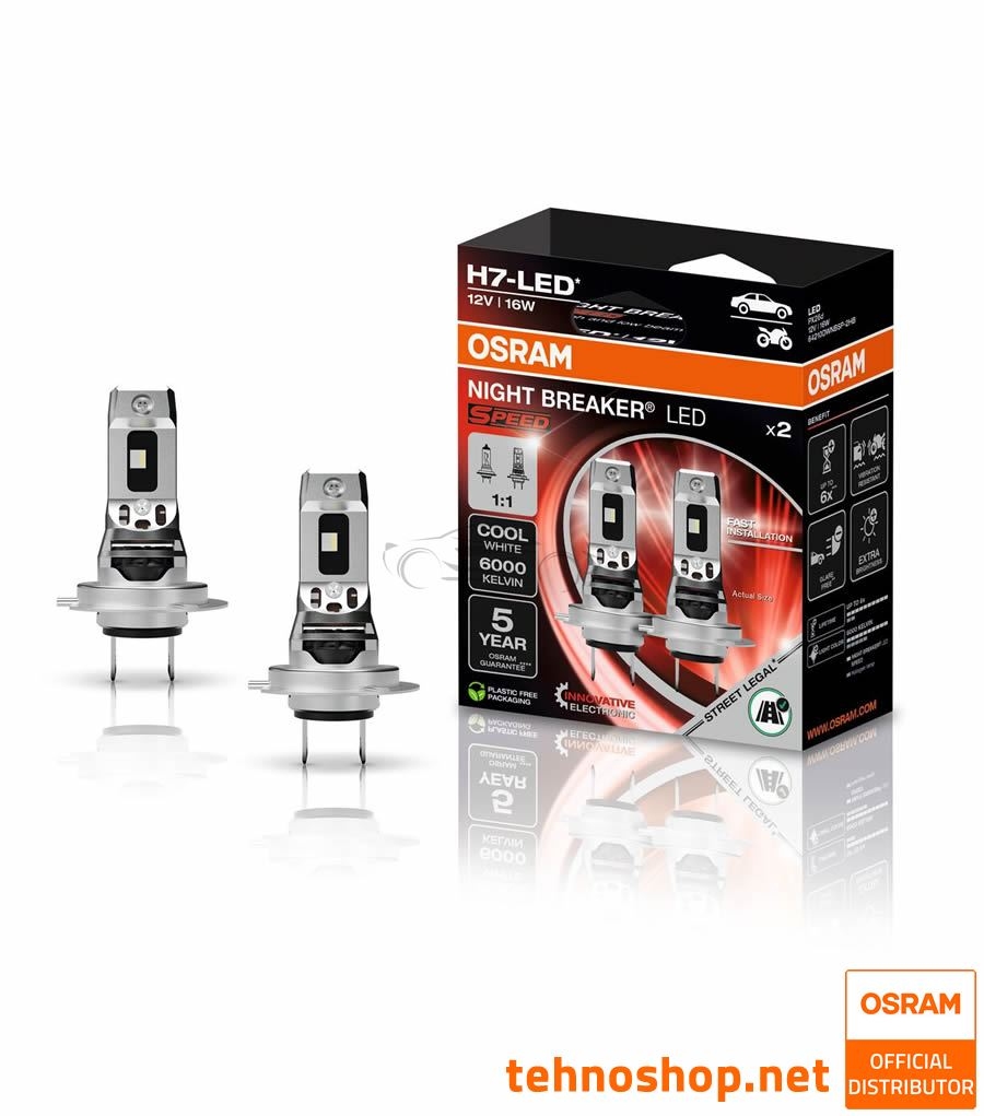 LED ŽARNICE OSRAM NIGHT BREAKER SPEED H7 64210DWNBSP-2HB 12V PX26d 2HB