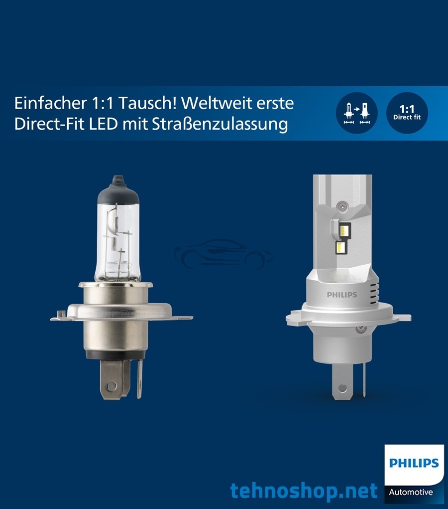 LED ŽARNICE PHILIPS H4 ULTINON PRO6000 HL U60B3 BOOST gen3 11342U60B3X2 12V P43t-38 X2