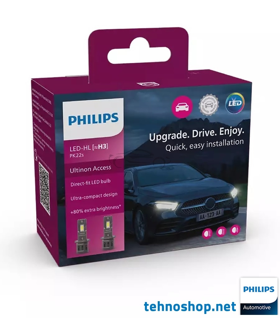LED ŽARNICE PHILIPS ULTINON ACCESS 2500 LED H3 11336U2500CX 12V PK22s