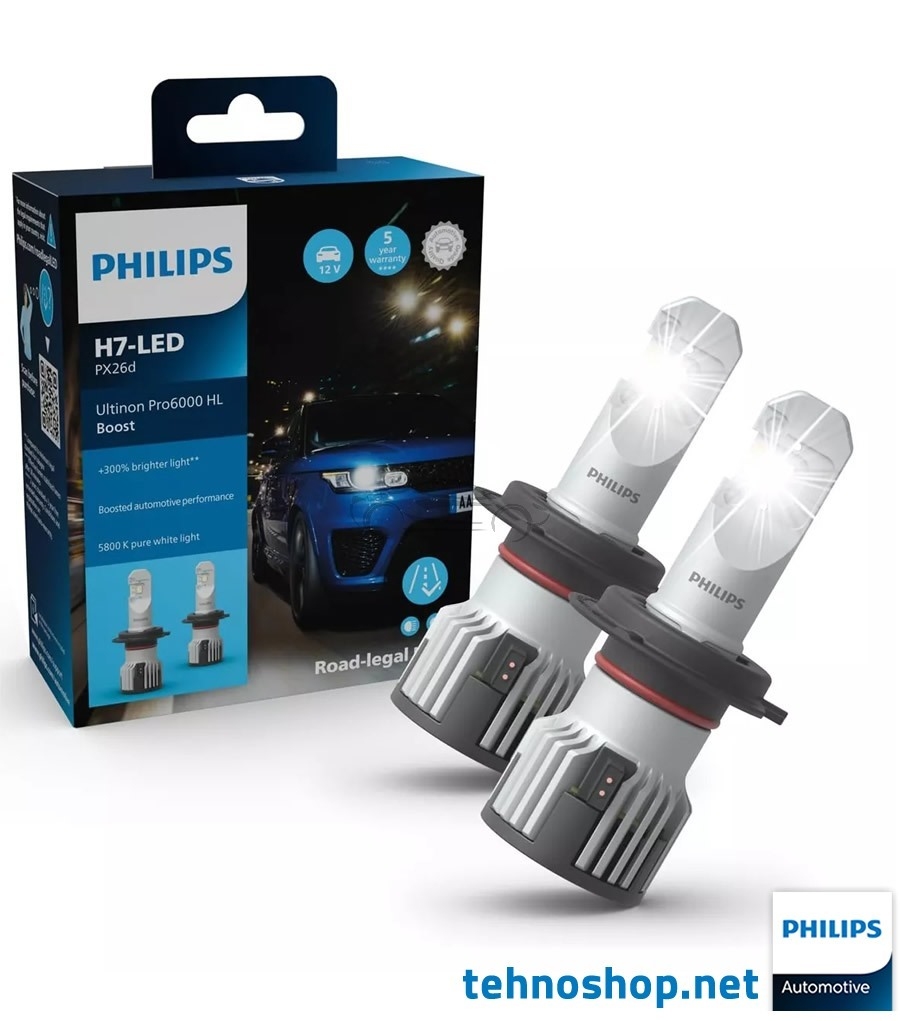LED ŽARNICE PHILIPS ULTINON PRO6000 BOOST H7 11972U60BX2 12V PX26d X2