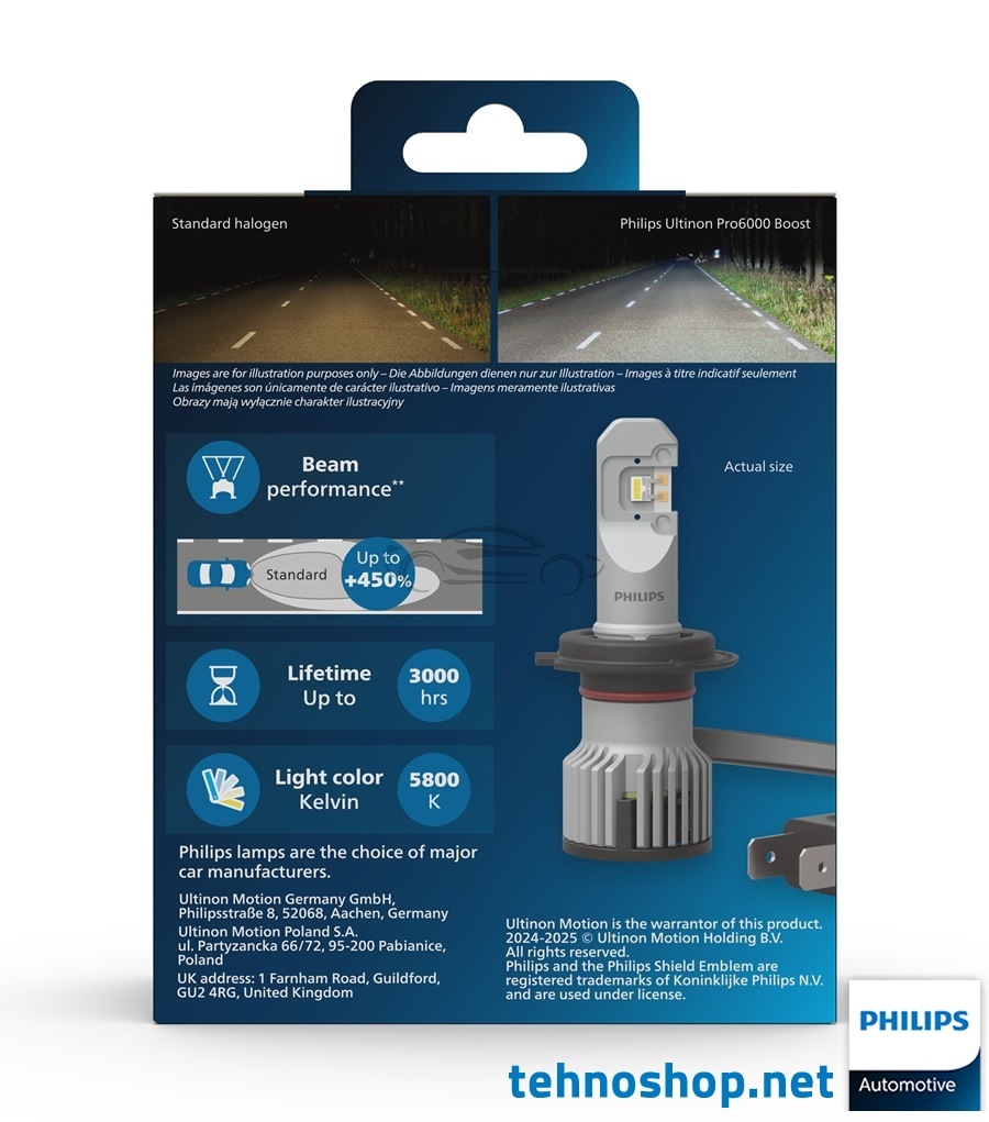 LED ŽARNICE PHILIPS H7 ULTINON PRO6000 HL U60B2 BOOST gen2 11972U60B2X2 12V PX26d X2