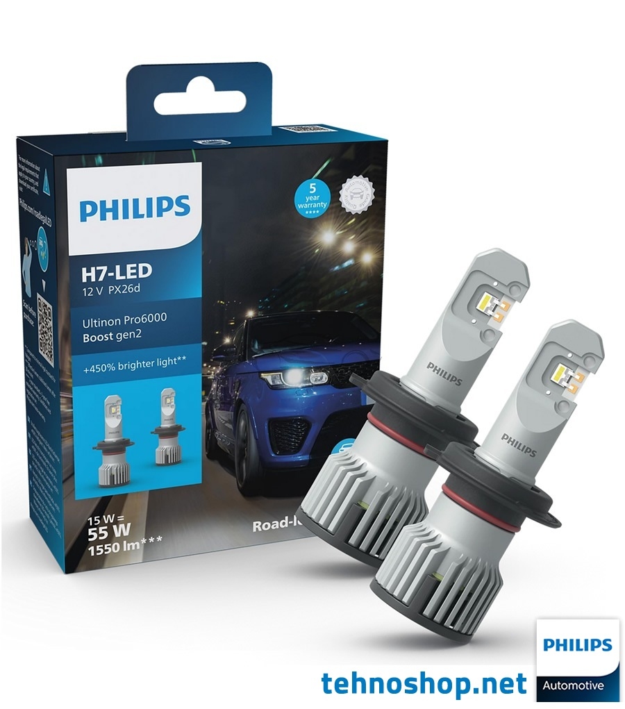 LED ŽARNICE PHILIPS H7 ULTINON PRO6000 HL U60B2 BOOST gen2 11972U60B2X2 12V PX26d X2