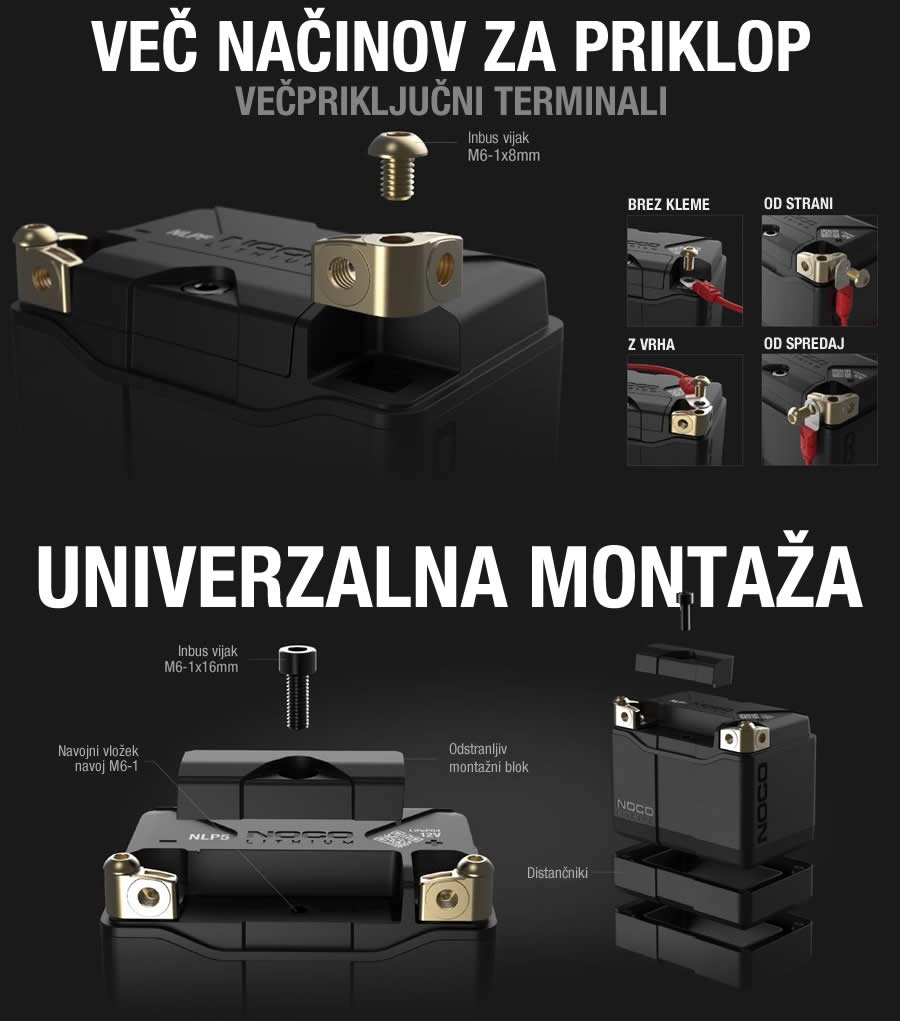 LI-ION LFP BATTERY NOCO POWERSPORT NLP9 12.8V 3Ah 400A LiFePO4