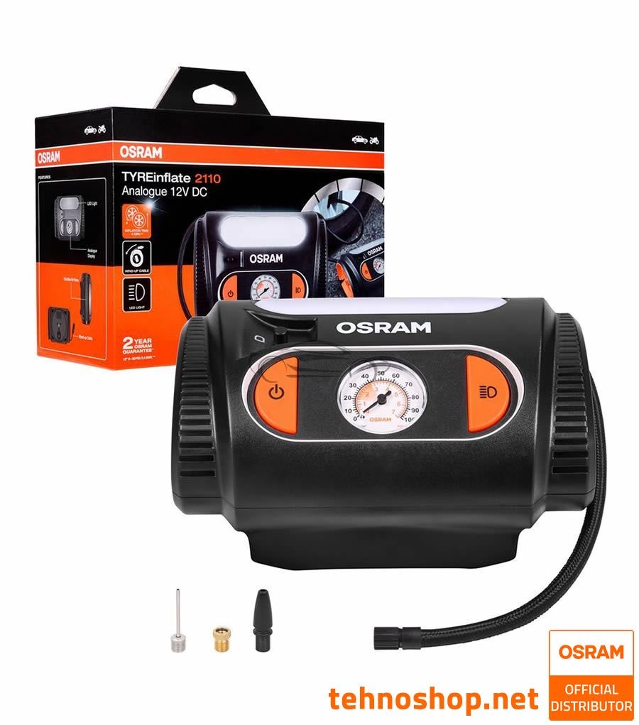 PRENOSNI ZRAČNI KOMPRESOR OSRAM TYREinflate 2110 OTI2110 12V
