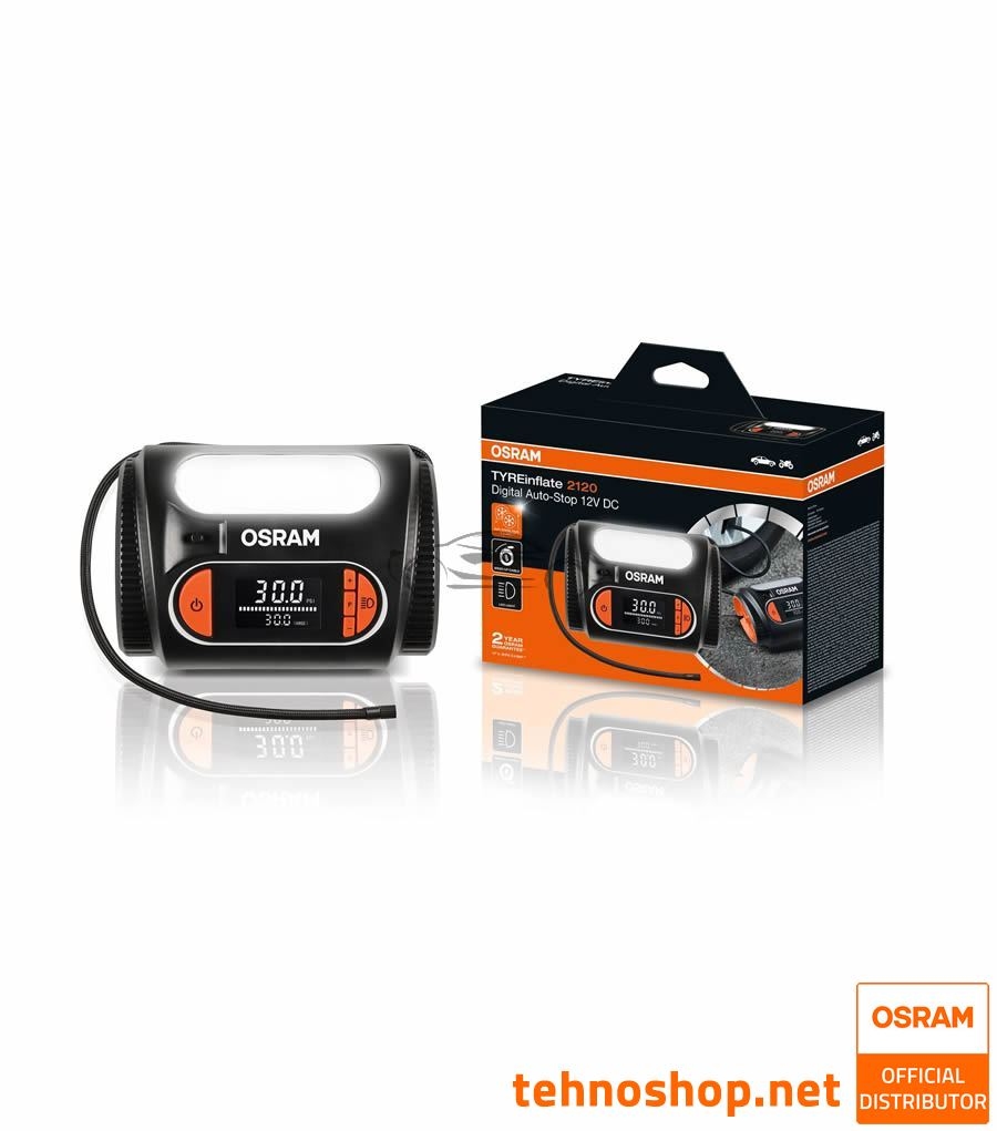 PORTABLE AIR COMPRESSOR OSRAM TYREinflate 2120 OTi2120 12V