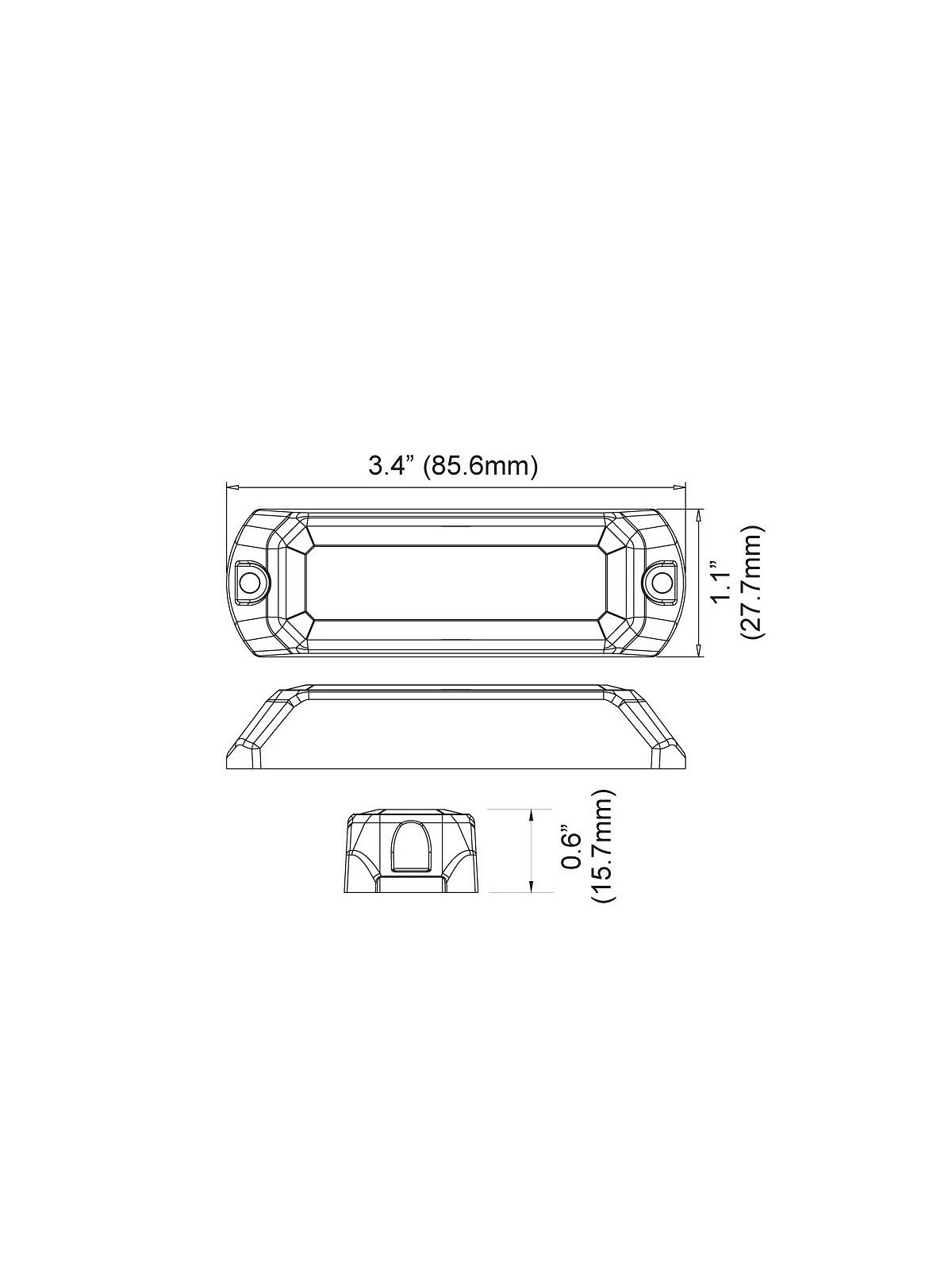 LUČ STROBOSKOPSKA MS3-A 12/24V LED ORANŽNA ECE R65
