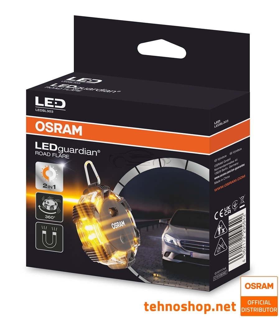 OPOZORILNA SVETILKA OSRAM LEDguardian SL303 ROAD FLARE ORANGE 4.5V