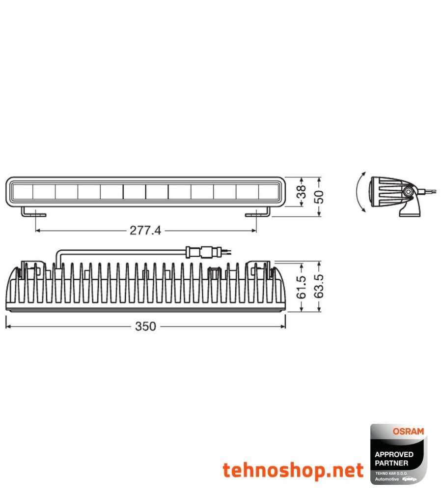 LED DELOVNA LUČ OSRAM LEDriving LIGHTBAR 30W 12/24V SX300-SP LEDDL106-SP