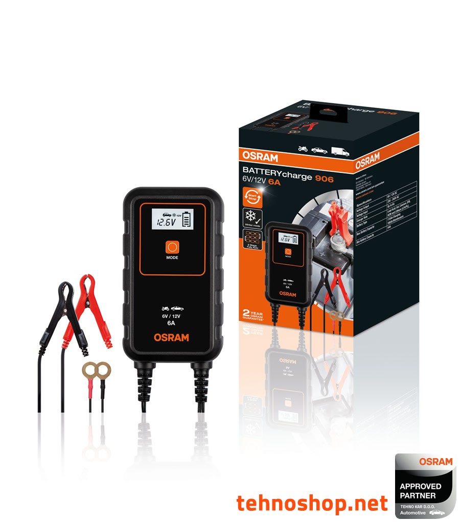 POLNILEC AKUMULATORJA OSRAM BATTERYcharge 906 OEBCS906 6V/12V