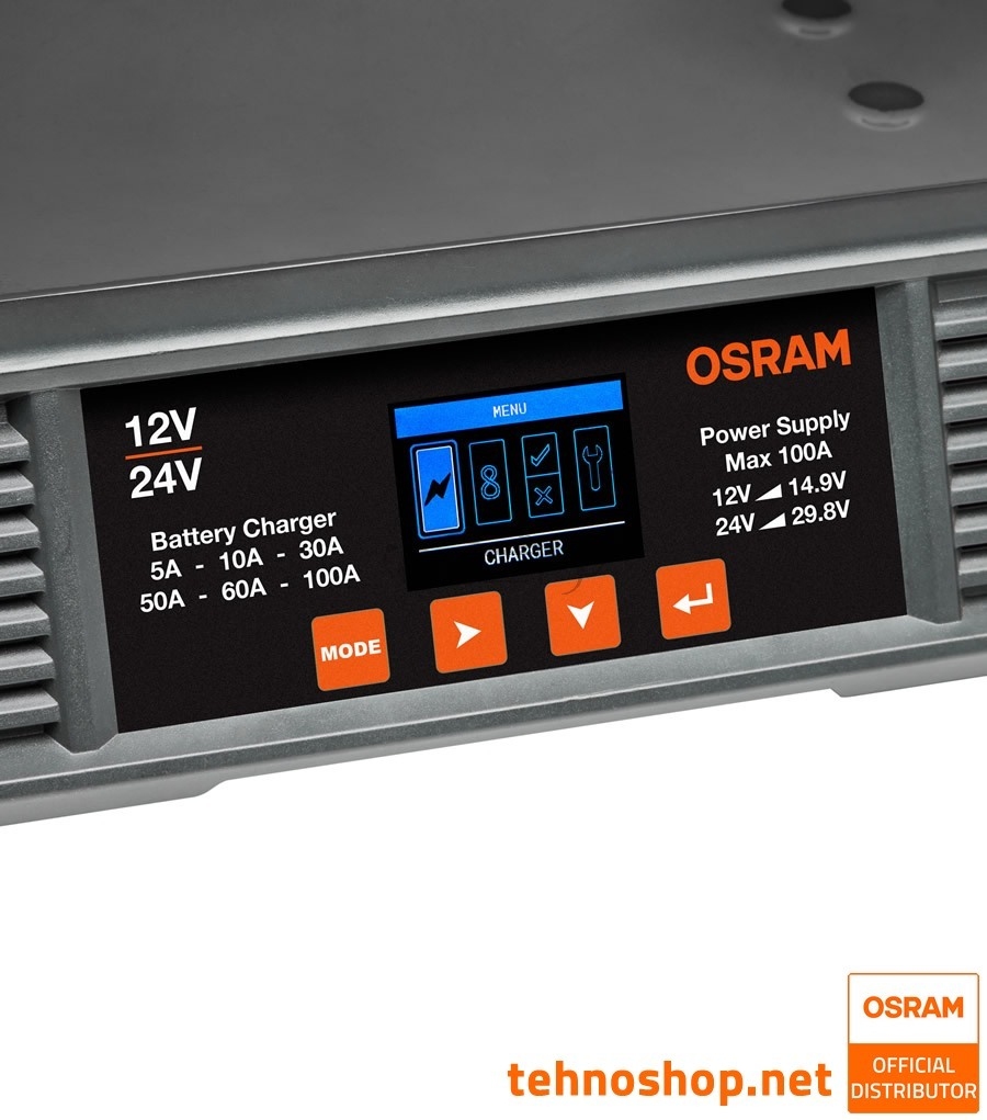 POLNILEC AKUMULATORJA OSRAM BATTERYcharge PRO 100A OSCP10024 12V/24V