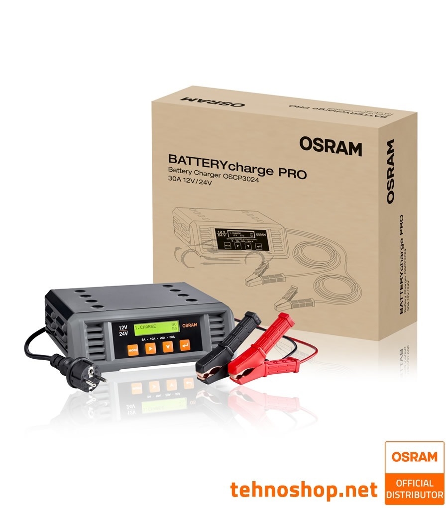 POLNILEC AKUMULATORJA OSRAM BATTERYcharge PRO 30A OSCP3024 12V/24V