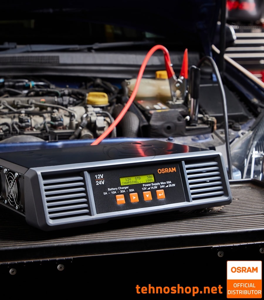 POLNILEC AKUMULATORJA OSRAM BATTERYcharge PRO 50A OSCP5024 12V/24V