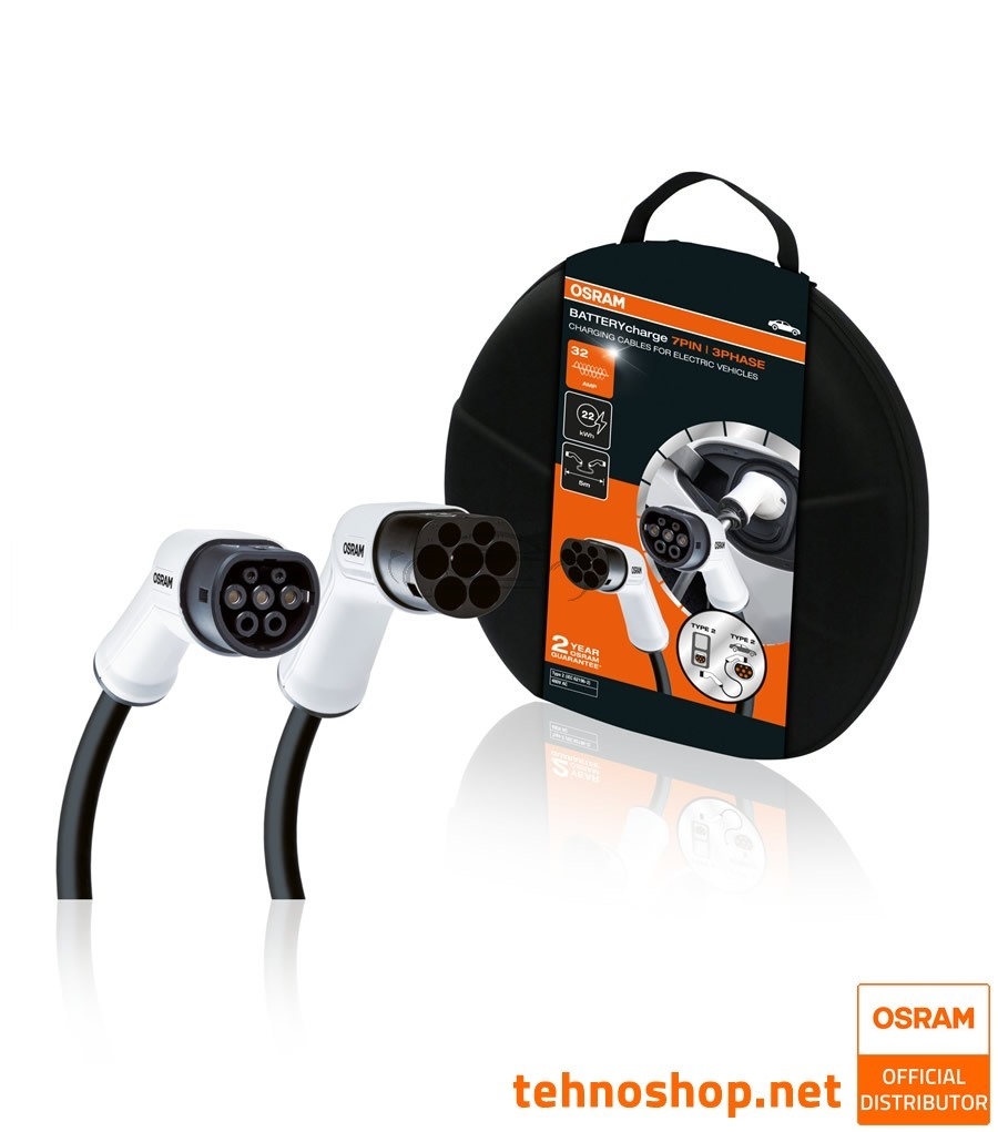 POLNILNI KABLI ZA ELEKTRIČNA VOZILA OSRAM BATTERYcharge OCC23P05 7PIN
