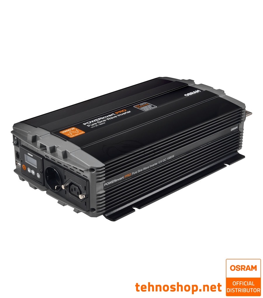 PRETVORNIK NAPETOSTI RAZSMERNIK OSRAM POWERinvert PRO 12V DC 1000W RCD OEINVPAR10