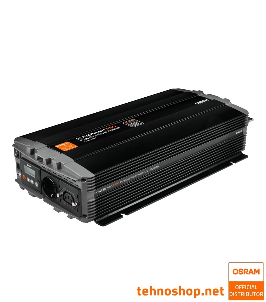 PRETVORNIK NAPETOSTI RAZSMERNIK OSRAM POWERinvert PRO 12V DC 2000W RCD OEINVPAR20