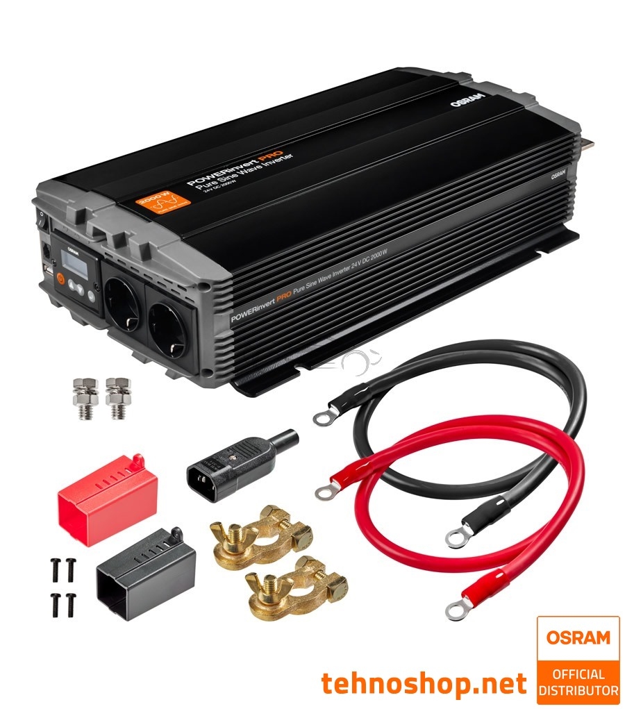 PRETVORNIK NAPETOSTI RAZSMERNIK OSRAM POWERinvert PRO 24V DC 2000W OEINVPB20