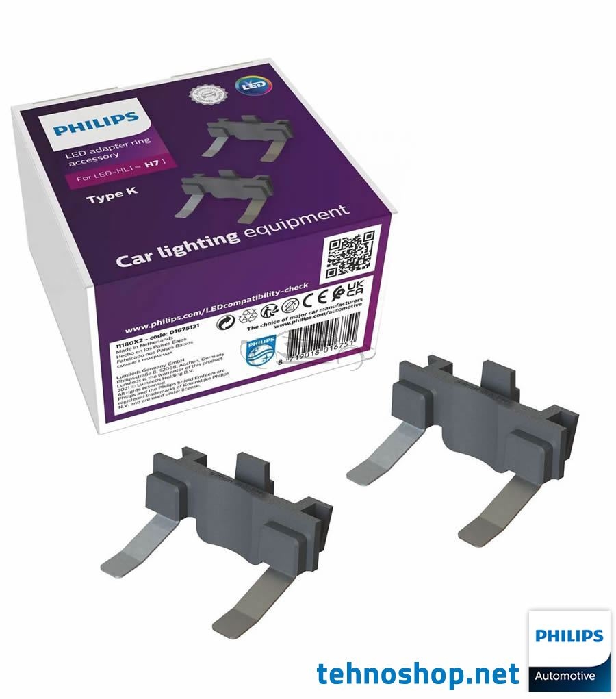 SET ADAPTERJEV TIP K ZA H7 LED ŽARNICE PHILIPS ULTINON PRO6000 11180X2