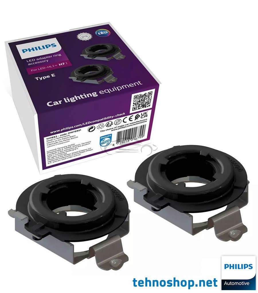 SET ADAPTERJEV TIP E ZA H7 ŽARNICE PHILIPS ULTINON PRO6000 11178X2
