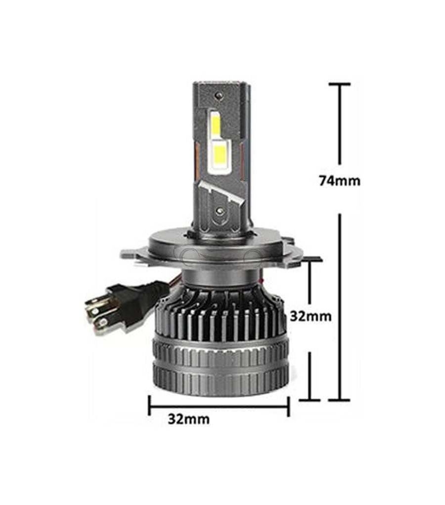 LED LAMPS KIT/SET H4 X8 v16 6000lm 6000K