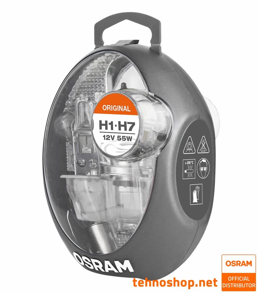 SET OF OSRAM SPARE BULBS SET CLK H1/H7 12V