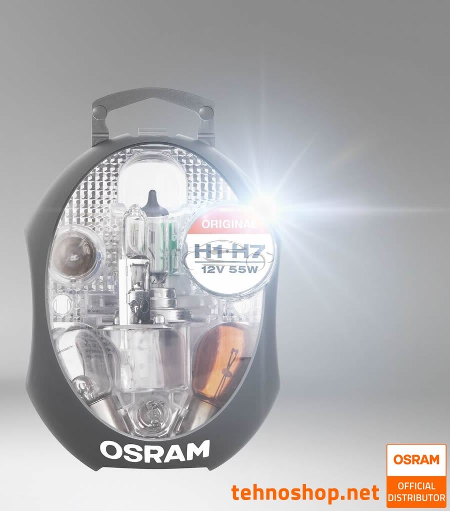 SET OF OSRAM SPARE BULBS SET CLK H1/H7 12V