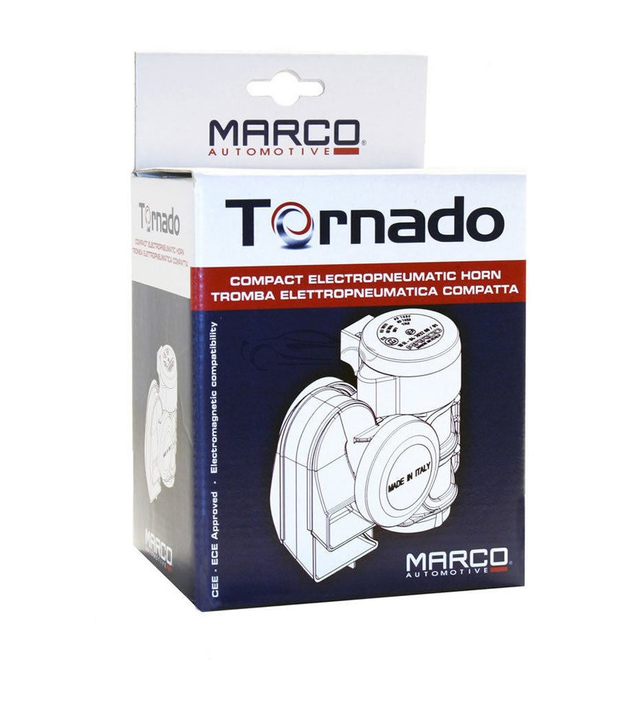 COMPACT TWIN TONE HORN MARCO TR2 TORNADO 12V 11203012 112 dB