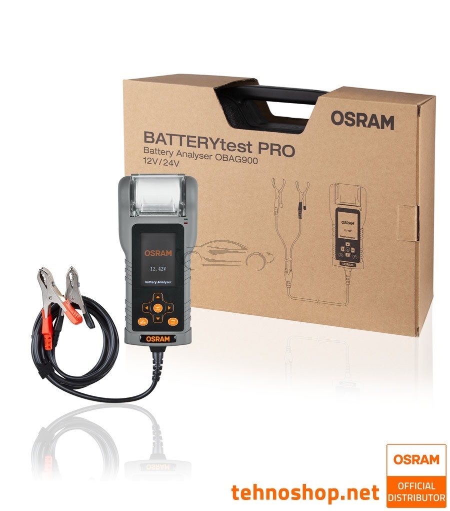 TESTER AKUMULATORJEV S TISKALNIKOM OSRAM BATTERYtest PRO OBAG900