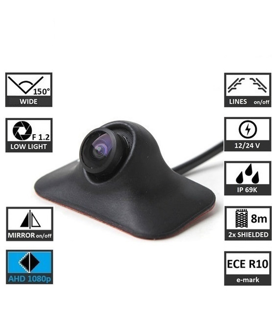 UNIVERZALNA KAMERA FULLHD 1080p AHD NIGHT VISION TSBC UNI-FLAT 12/24V