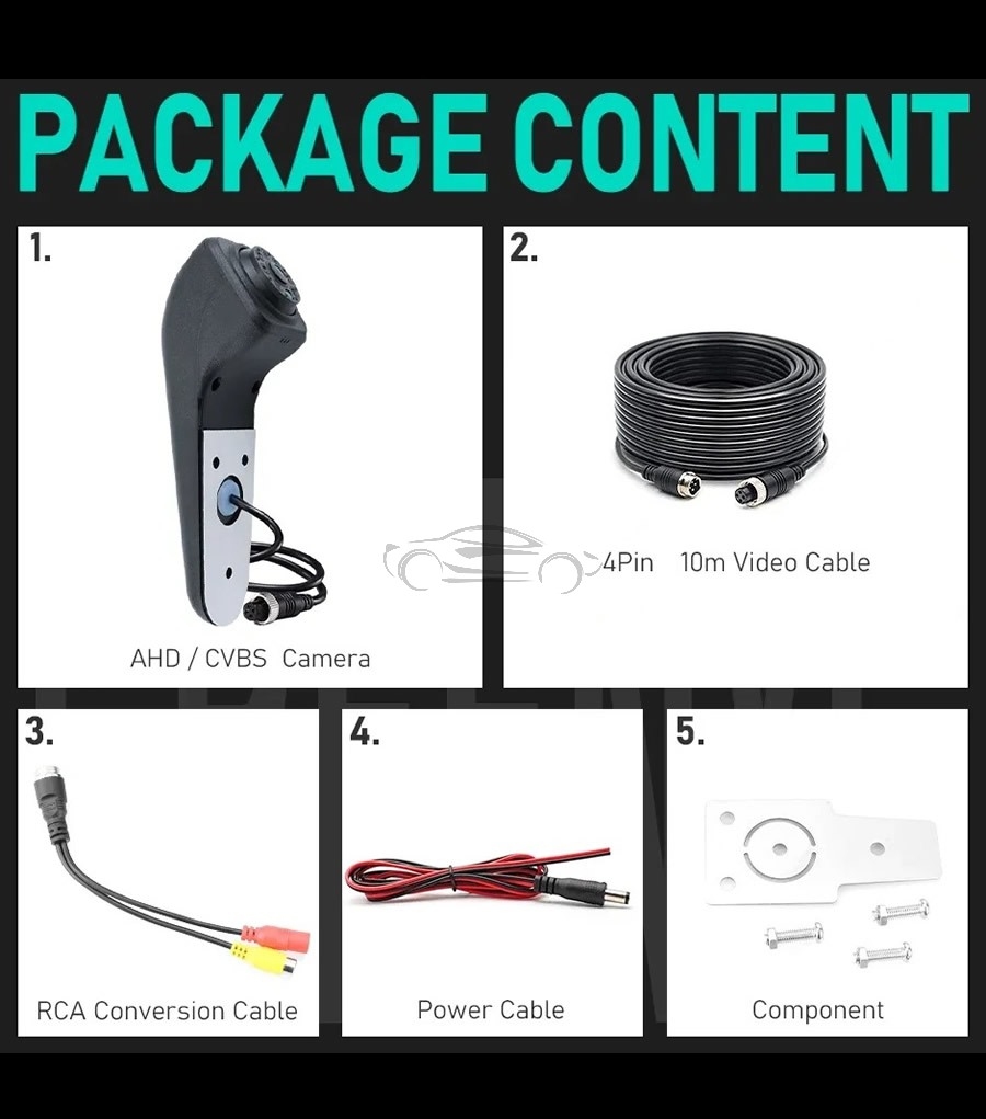 UNIVERZALNA VZVRATNA KAMERA ZA STREŠNO MONTAŽO GYAHD435 AHD 1080p