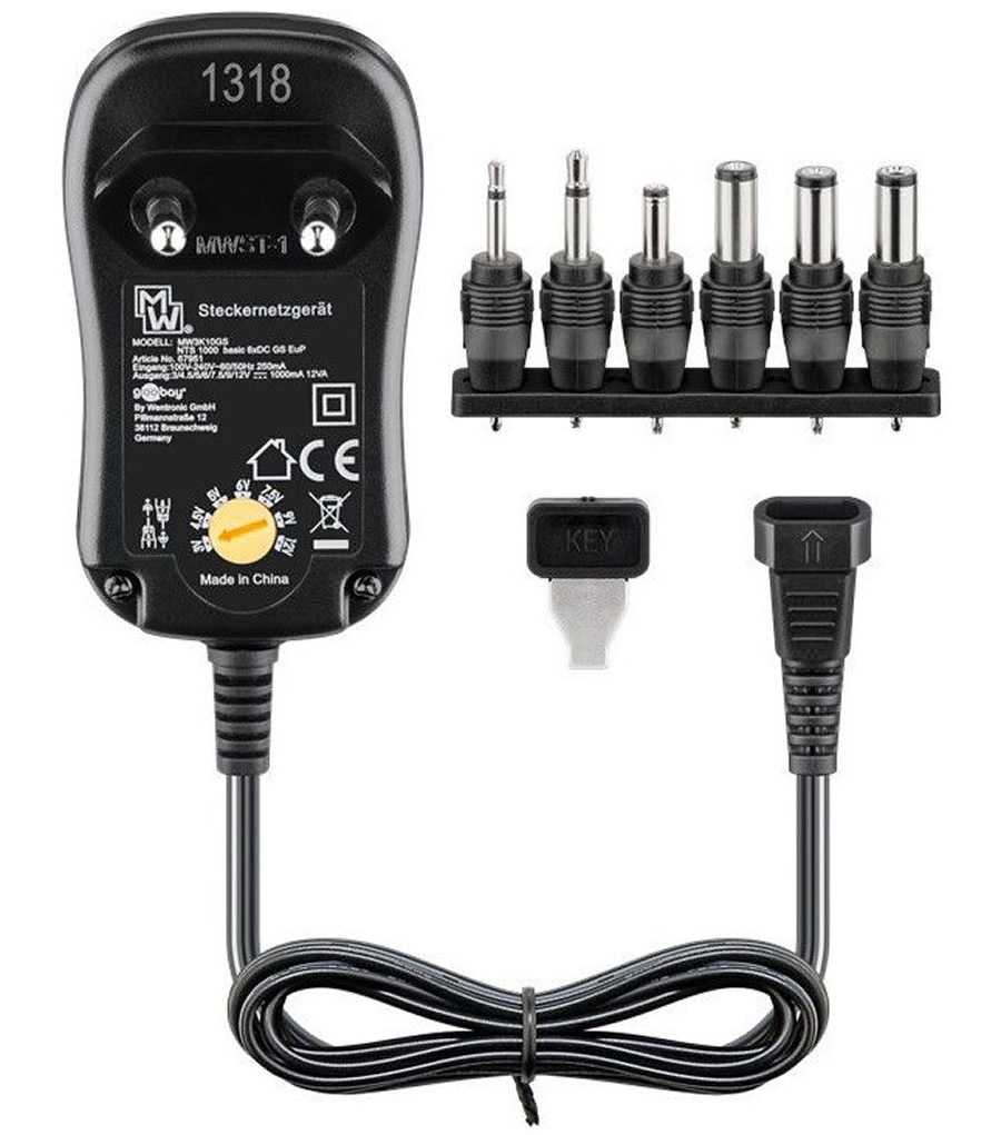 UNIVERZALNI NAPAJALNIK, NASTAVLJIV 3-12V, 1000mA